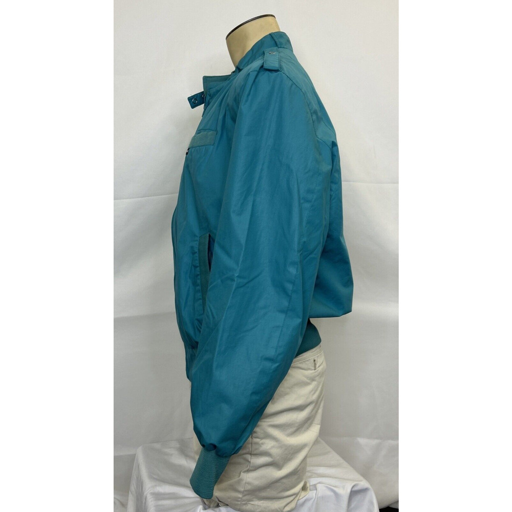 Members Only Vintage Jacket Men's Size 1X Iconic Racer Bomber Jacket Blue Green - Picture 4 of 10
